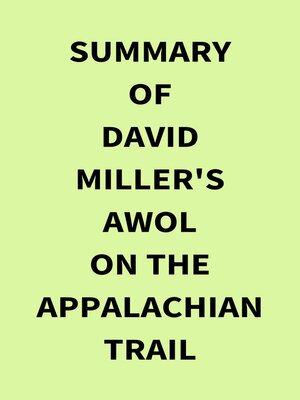 cover image of Summary of David Miller's AWOL on the Appalachian Trail